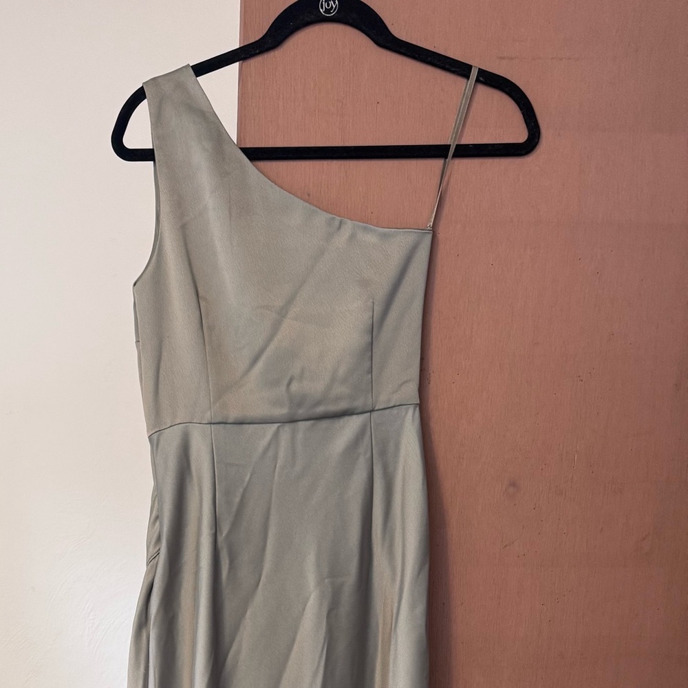 BHLDN One-Shoulder Maxi Dress in Sage